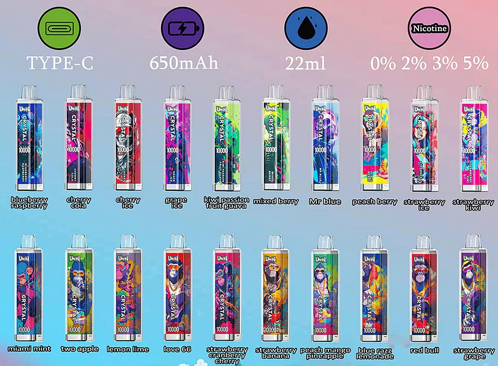 UWIN CRYSTAL 10000 Puffs Vape - led od višanja: Savršen spoj stila i okusa za hrvatske vapere